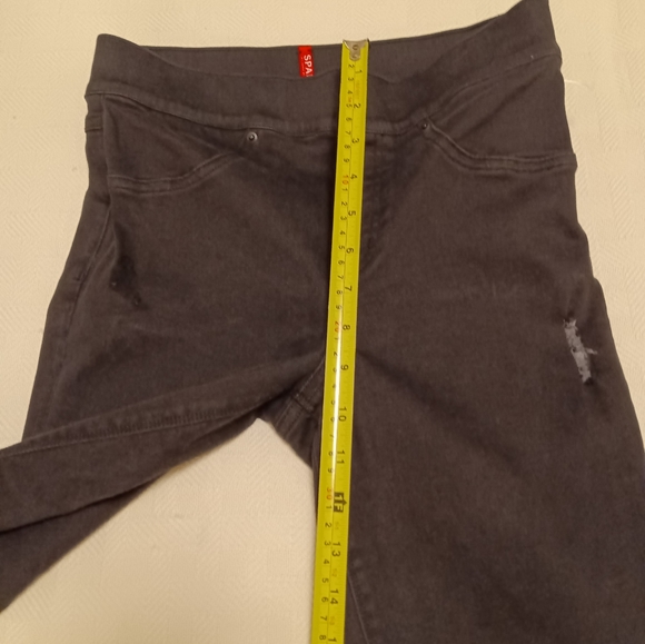 Spanx Vintage Black Distressed Ankle Jean Leggings Size S - Picture 7 of 11